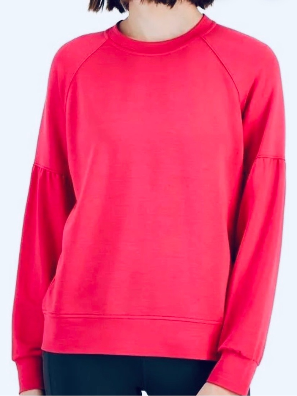 Women's Crewneck Pullover Sweatshirt - Coral Pink XL